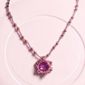 18mm Pink Rivoli Necklace