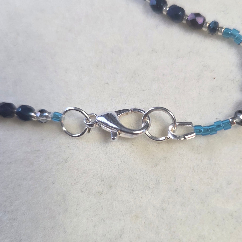 18mm Blue Rivoli Necklace