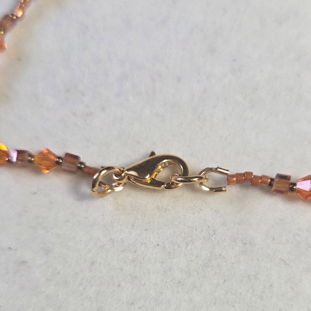 18mm Orange Rivoli Necklace