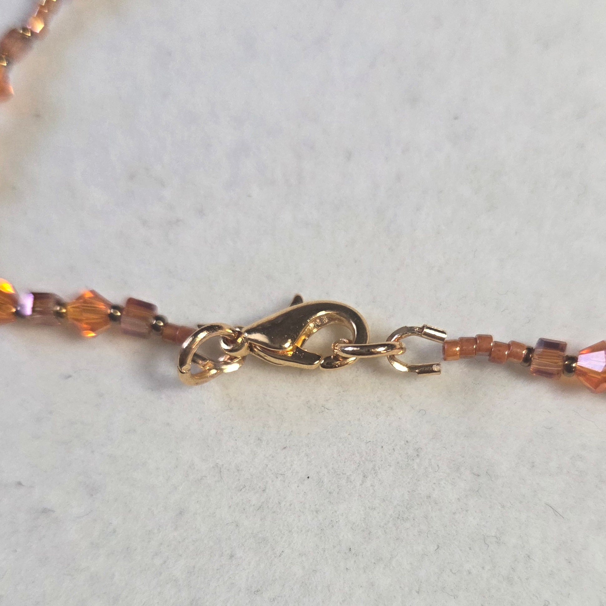 18mm Orange Rivoli Necklace