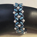 Blue, White & Silver Terra Flora Bracelet