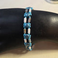 Blue & White DiscDuo Path Bracelet