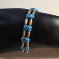 Blue & Gold DiscDuo Path Bracelet