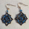 Blue & Gold Web Earrings