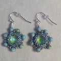Turquoise & Silver Rivoli Earrings